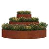 vidaXL Cache-pot de jardin Marron 120 x 120 x 20 cm Acier patin&eacute;