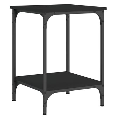 vidaXL Table basse noir 40x40x55 cm bois d'ingénierie