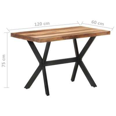 vidaXL Table de salle à manger 120x60x75 cm Bois massif