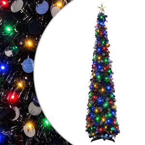 vidaXL Sapin de No&euml;l LED pop-up avec cimier &eacute;toile 150 cm 50 LED PET