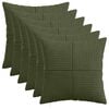 vidaXL Housse de coussin 6 pcs ALMELO Vert 30 x 30 cm velours c&ocirc;tel&eacute;