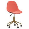 vidaXL Chaises &agrave; manger pivotantes lot de 4 Rose Velours