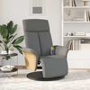 vidaXL Fauteuil inclinable de massage et repose-pieds gris fonc&eacute; tissu
