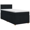 vidaXL Lit boxspring avec matelas Noir 90 x 200 cm Tissu