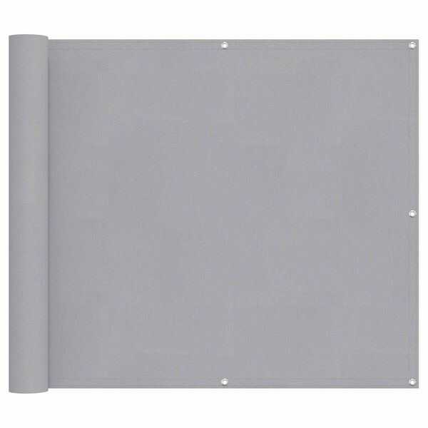vidaXL &Eacute;cran de balcon Gris clair 100 x 400 cm Tissu Oxford