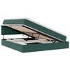 vidaXL Lit de rangement LED avec matelas Vert fonc&eacute; 160 x 200 cm