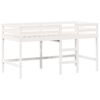 vidaXL Lit superpos&eacute; avec &eacute;chelle et toit sans matelas blanc 90x190 cm