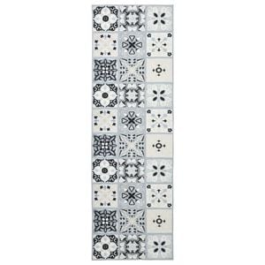 vidaXL Coureur de Tapis ORIZ 1150 gsm Gris et Noir