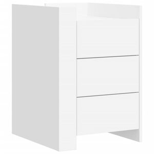 vidaXL Table de chevet blanc 45x50x65 cm bois d'ing&eacute;nierie