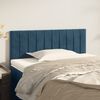 vidaXL T&ecirc;te de lit Bleu fonc&eacute; 100x5x78/88 cm Velours