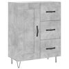 vidaXL Buffet haut Gris b&eacute;ton 69,5x34x180 cm Bois d'ing&eacute;nierie
