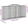 vidaXL Paniers à gabions arqués 11 pcs 300x50x140/160 cm fer galvanisé