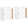 vidaXL Armoires murales 2 pcs blanc brillant bois d'ing&eacute;nierie