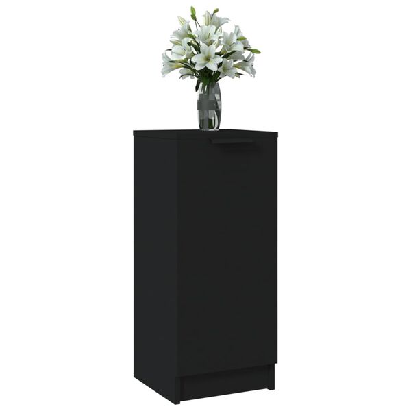 vidaXL Buffet noir 30x30x70 cm bois d'ing&eacute;nierie
