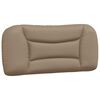 vidaXL Coussin de t&ecirc;te de lit Hvar cappuccino 90 cm similicuir
