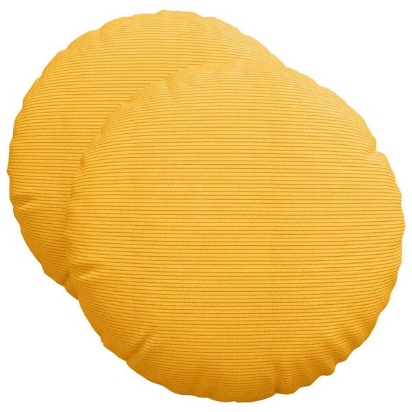 vidaXL Coussins de si&egrave;ge 2 pcs Jaune clair &Oslash; 50 cm