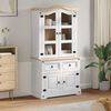 vidaXL Buffet avec tiroir Blanc 100 x 48,5 x 179 cm Pin massif