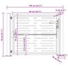 vidaXL Portail de jardin 100x75 cm en acier Corten, design carr&eacute;