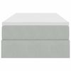 vidaXL Lit avec rangement et matelas Gris clair 90 x 190 cm Velours