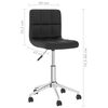 vidaXL Chaise de bureau pivotante Noir Similicuir