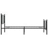 vidaXL Cadre de lit m&eacute;tal sans matelas avec pied de lit noir 90x190 cm