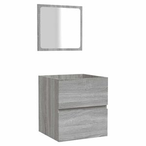 vidaXL Armoire de bain et miroir Sonoma gris Bois d'ing&eacute;nierie