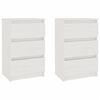 vidaXL Tables de chevet 2 pcs Blanc 40x29,5x64 cm Bois de pin solide