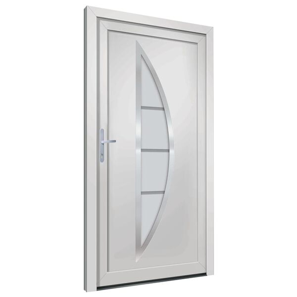 vidaXL Porte d'entr&eacute;e Blanc 108x200 cm PVC