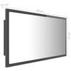vidaXL Miroir LED de salle de bain Gris brillant 80x8,5x37cm Acrylique