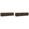 vidaXL Armoires murales 2pcs ch&ecirc;ne marron 75x18x16,5cm bois ing&eacute;nierie
