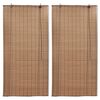 vidaXL Stores roulants en bambou 2 pcs 80x160 cm Marron