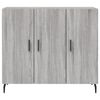 vidaXL Buffet sonoma gris 90x34x80 cm bois d'ing&eacute;nierie