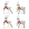 vidaXL Renne de No&euml;l 4 pc 80 LED Blanc chaud 43 x 19 x 65 cm