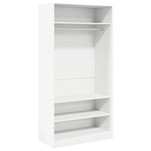 vidaXL Garde-robe Blanc 100 x 50 x 200 cm Bois d'ing&eacute;nierie
