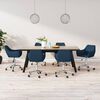 vidaXL Chaises pivotantes &agrave; manger lot de 6 bleu tissu