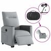 vidaXL Fauteuil inclinable électrique gris clair tissu