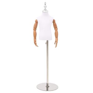vidaXL Mannequin ajustable de 120-157 cm avec base Unisexe PP Blanc