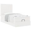 VidaXL Lit ottoman avec matelas blanc 100x200 cm similicuir