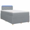 vidaXL Lit boxspring avec matelas Gris clair 120 x 190 cm Tissu