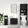 vidaXL Cabinet de salle de bain avec tiroir Ch&ecirc;ne noir 65 x 33 x 60 cm