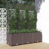 vidaXL Jardini&egrave;re avec treillis Marron 120 x 40 x 136 cm PP