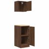 vidaXL Armoires de garage 2 pcs ch&ecirc;ne marron bois d'ing&eacute;nierie