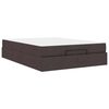 vidaXL Cadre de lit avec matelas 2 pi&egrave;ces Tan tissu