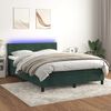 vidaXL Sommier &agrave; lattes de lit avec matelas LED Vert fonc&eacute; 140x190 cm