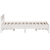vidaXL Cadre de lit sans matelas blanc 140x200 cm bois de pin massif