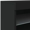 vidaXL Buffet avec lumières LED noir 181,5x37x67 cm