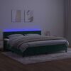 vidaXL Sommier &agrave; lattes de lit avec matelas LED Vert fonc&eacute; 200x200 cm