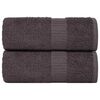 vidaXL Serviettes de toilette FROGN 2 pi&egrave;ces Anthracite 30 x 30 cm 360 g/m&sup2;