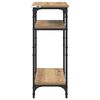 vidaXL Table d'appoint avec &eacute;tag&egrave;re Ch&ecirc;ne artisanal 40 x 30 x 75 cm