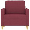 vidaXL Fauteuil Rouge bordeaux 60 cm Tissu